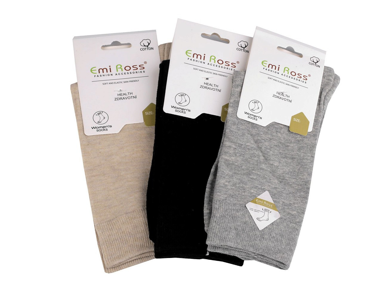 Dámské bavlněné ponožky Emi Ross, barva 4 (vel. 35-38) mix
