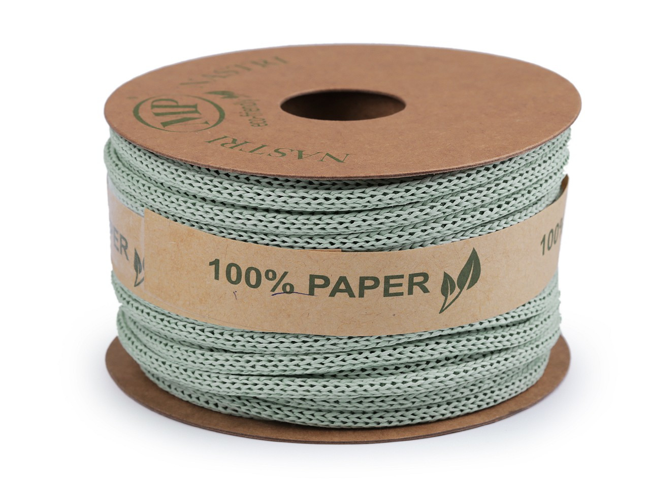 Eko papírová pletená šňůra Ø4 mm, barva 7 (55) mint