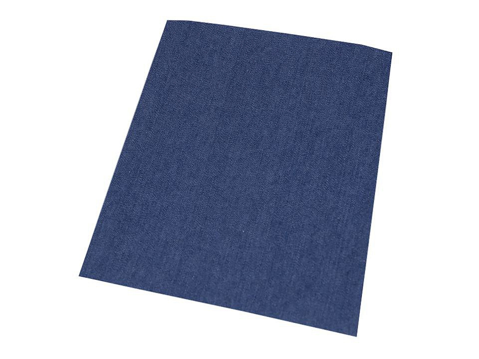 Fotografie Nažehlovací záplaty riflové 17x43 cm, barva 10 modrá delta