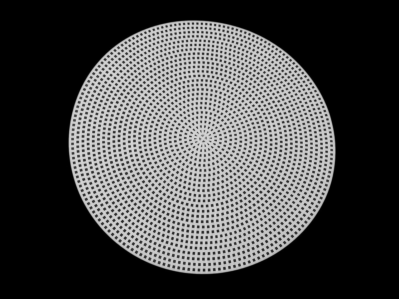 Plastová kanava / mřížka vyšívací kruh Ø20 cm, barva bílá