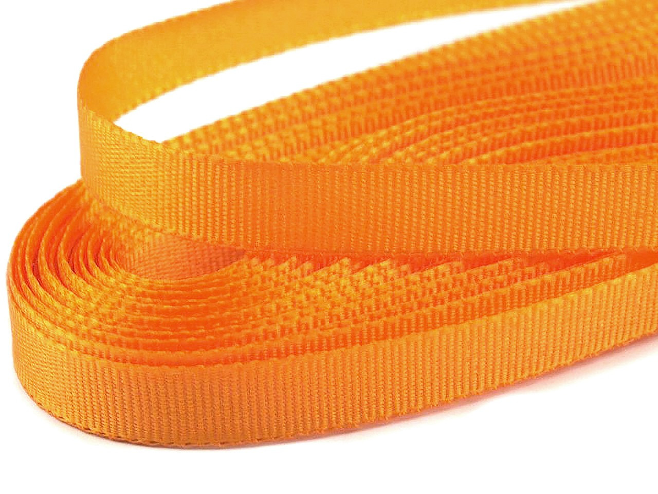 Stuha taftová šíře 6 mm, barva 211 oranžová sytá sv
