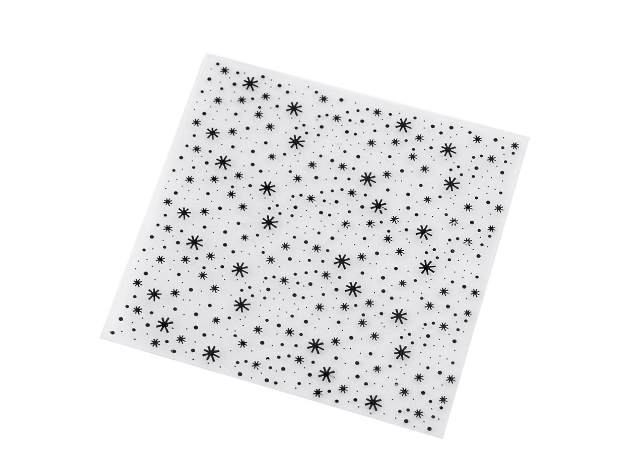 Texturovací šablona na polymerovou hmotu, barva 2 transparent hvězdy