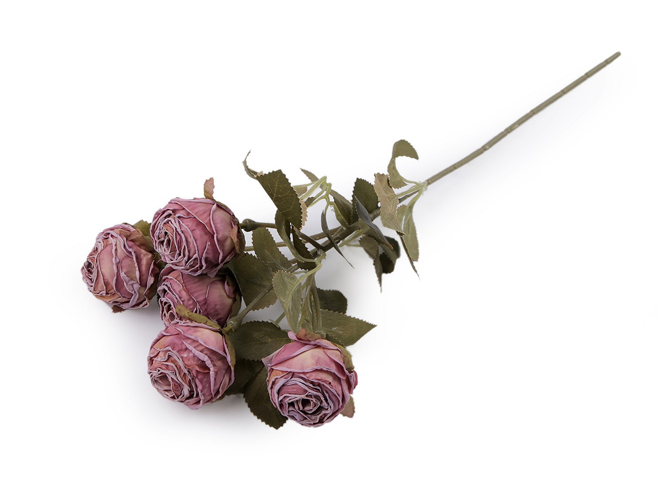 Umělá kytice růže vintage, barva 9 starofialová