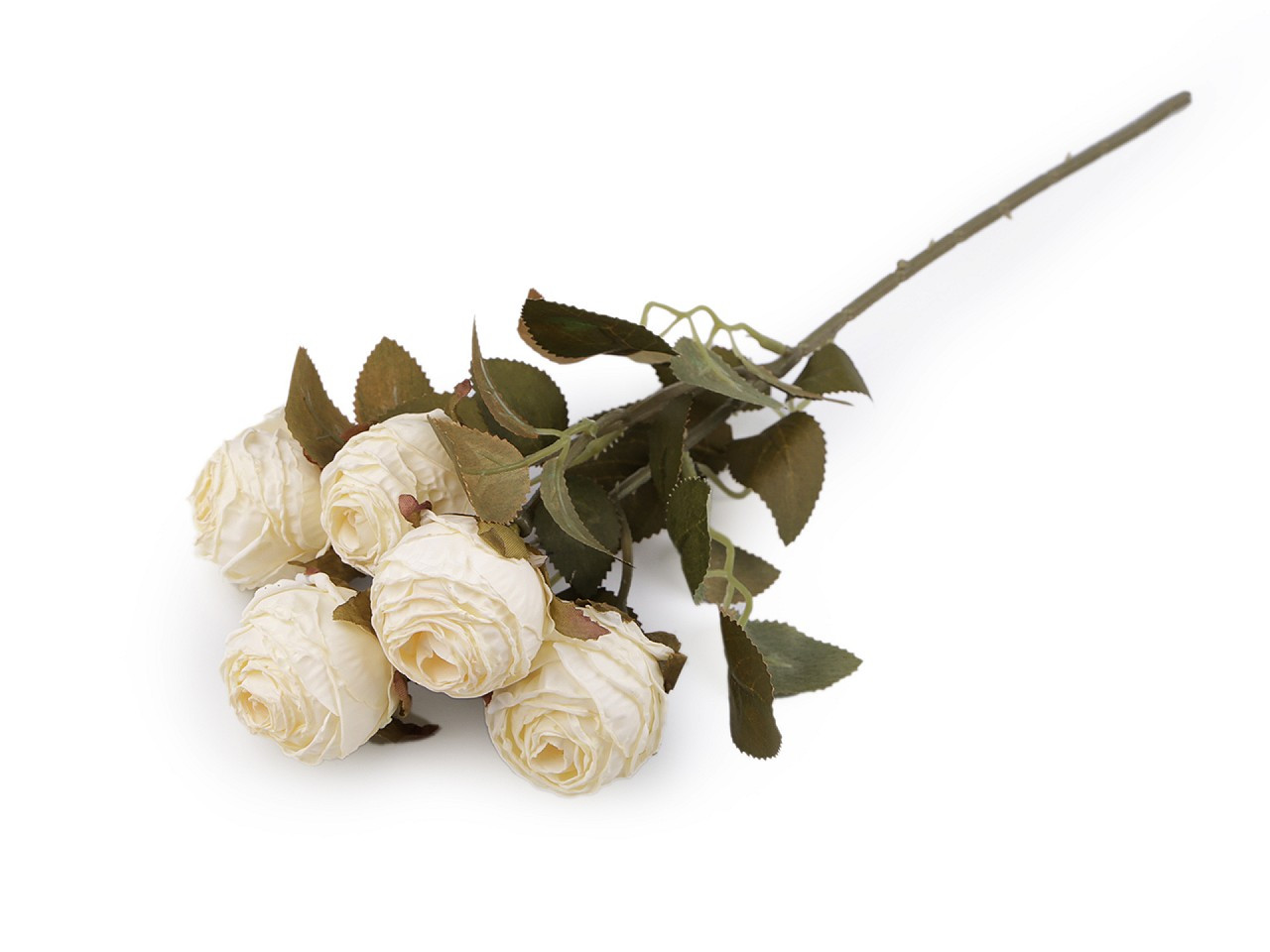 Umělá kytice růže vintage, barva 1 krémová světlá