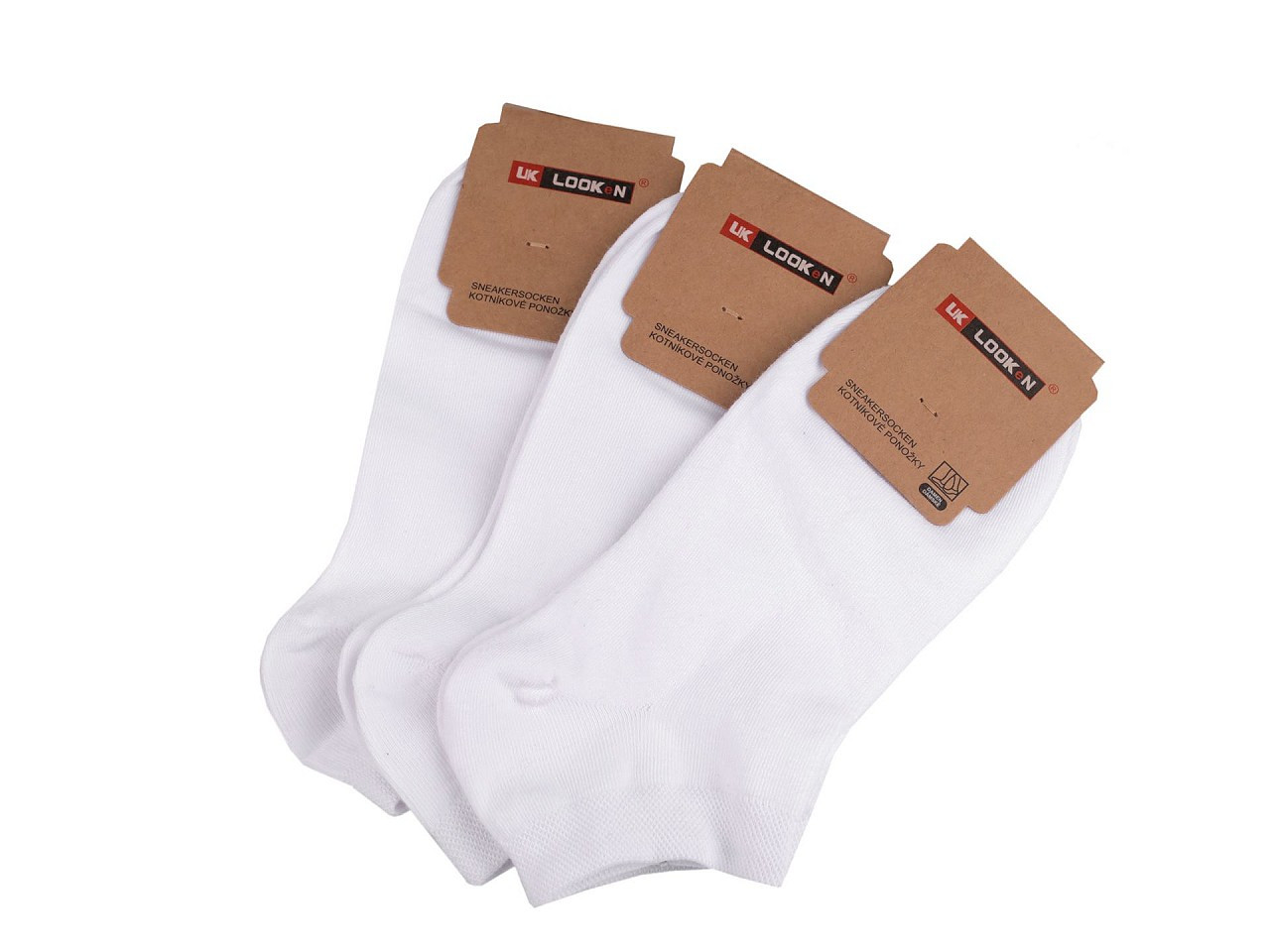 Dámské bavlněné ponožky kotníkové, barva 5 (vel. 35-38) bílá