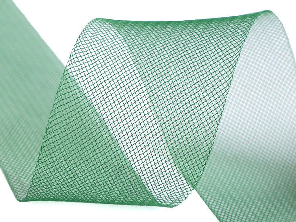 Modistická krinolína na vyztužení šatů a výrobu fascinátorů šíře 4,5 cm, barva 14 (CC13) zelená jedle