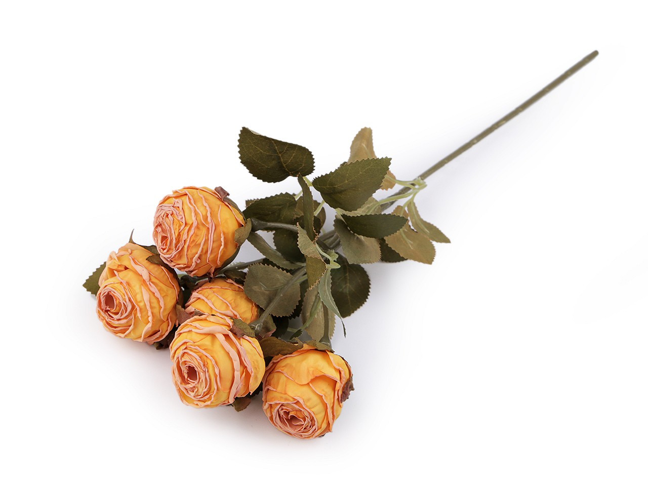 Umělá kytice růže vintage, barva 3 lososová
