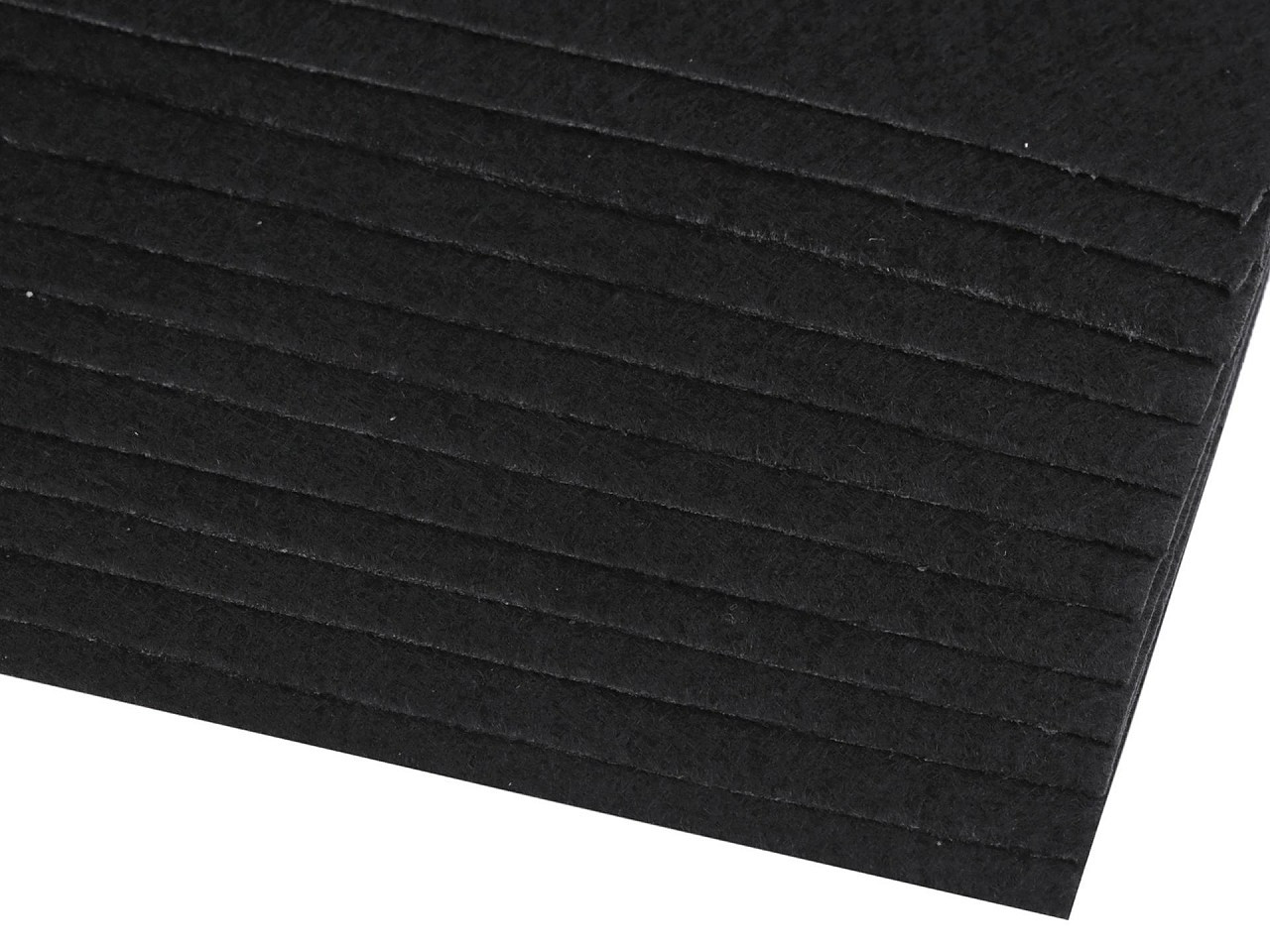 Látková dekorativní plsť / filc soft 30x30 cm, barva 3 černá