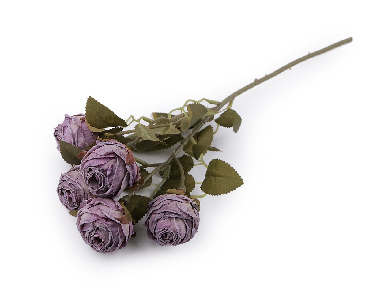 Umělá kytice růže vintage, barva 10 levandulová