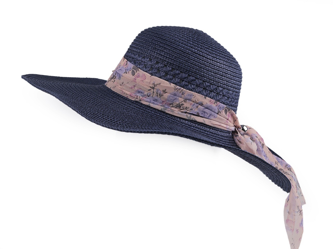 Dámský letní klobouk / slamák, barva 16 modrá tmavá