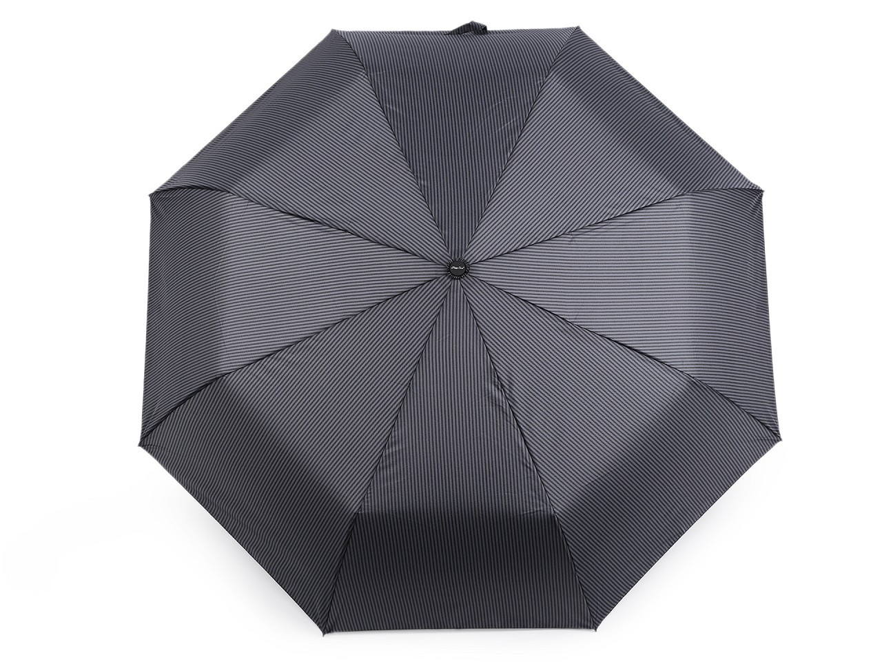 Pánský skládací vystřelovací deštník, barva 2 šedá proužky