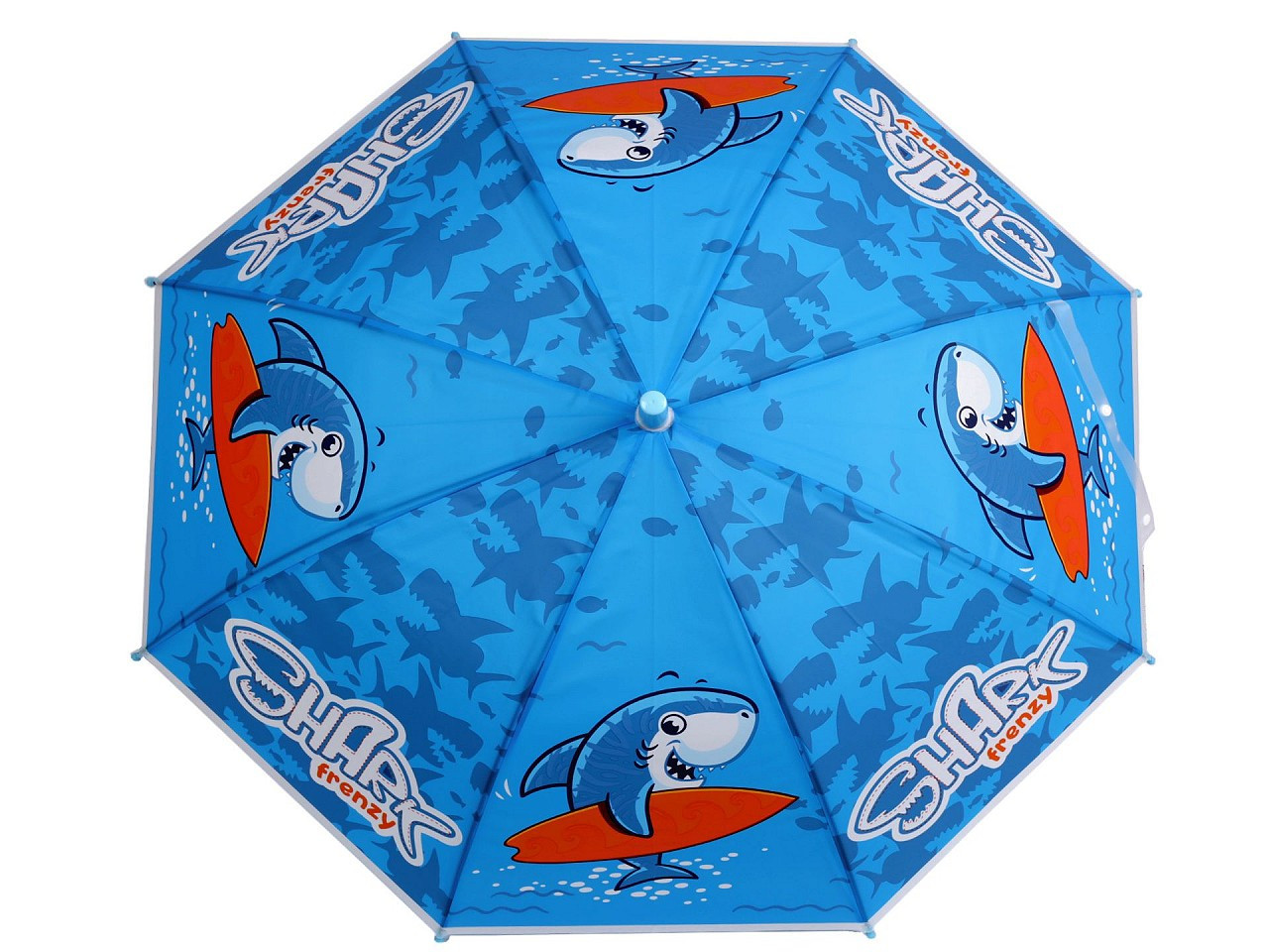 Chlapecký vystřelovací deštník, barva 2 modrá azuro žralok