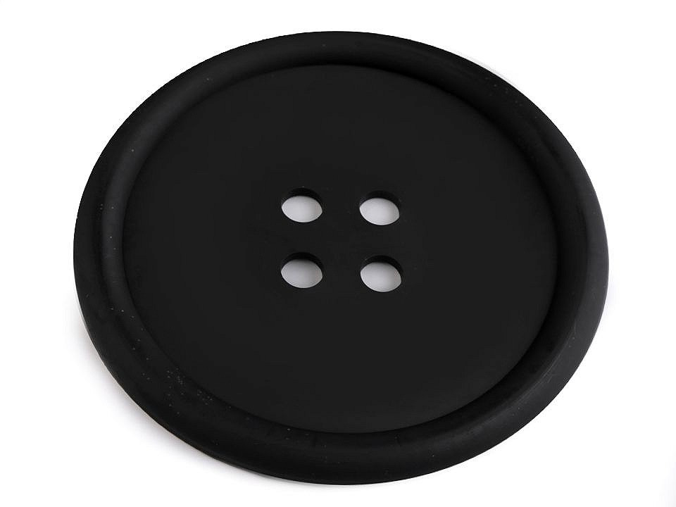 Silikonová podložka knoflík Ø9 cm, barva 13 černá