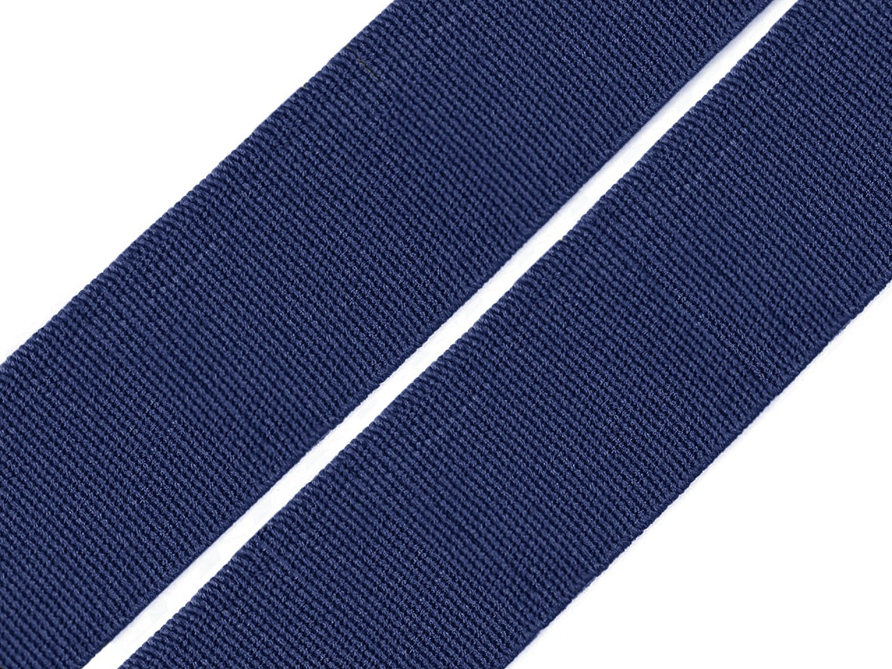 Pruženka hladká šíře 20 mm tkaná barevná, barva 7704 modrá tmavá