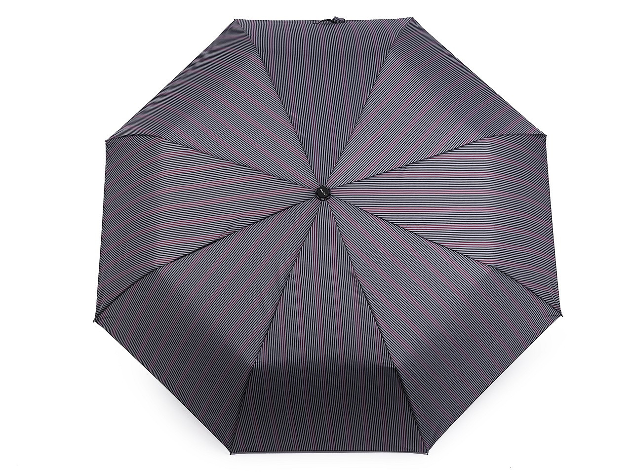 Pánský skládací vystřelovací deštník, barva 1 šedá proužky