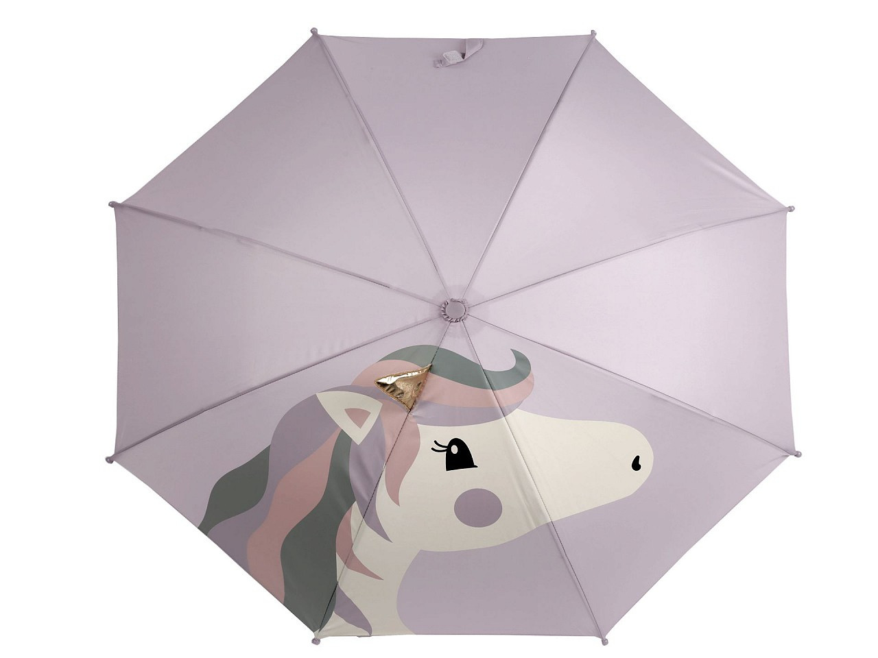 Dětský deštník jednorožec, dinosaurus, barva 1 fialová křídová jednorožec