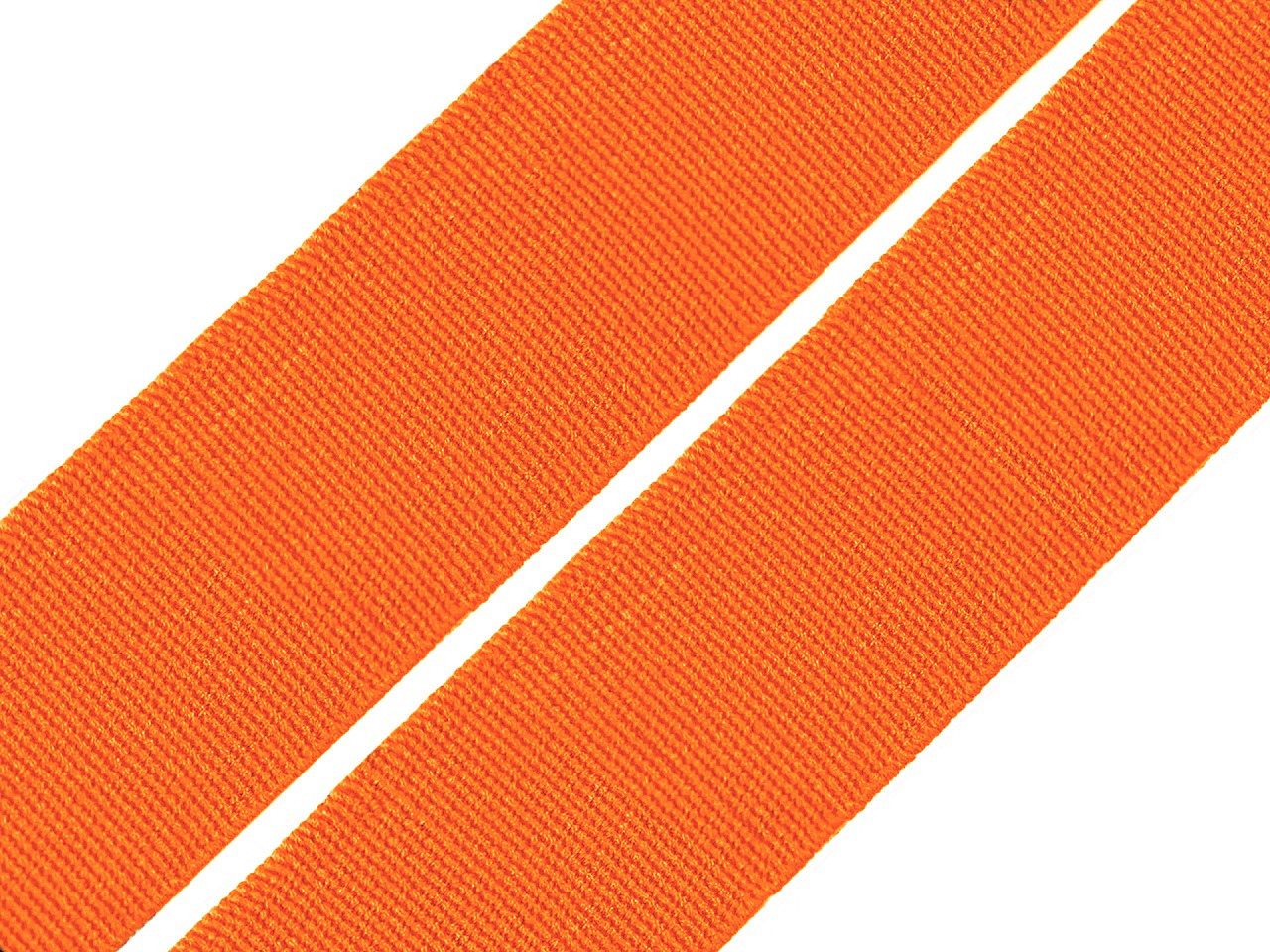 Pruženka hladká šíře 20 mm tkaná barevná, barva 4302 oranžová dýňová