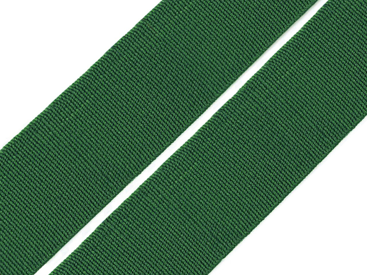 Pruženka hladká šíře 20 mm tkaná barevná, barva 4803 zelená tmavá
