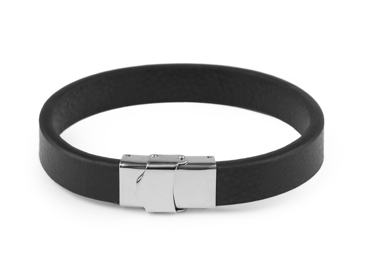 Kožený náramek unisex, barva 2 (1,1 cm) černá