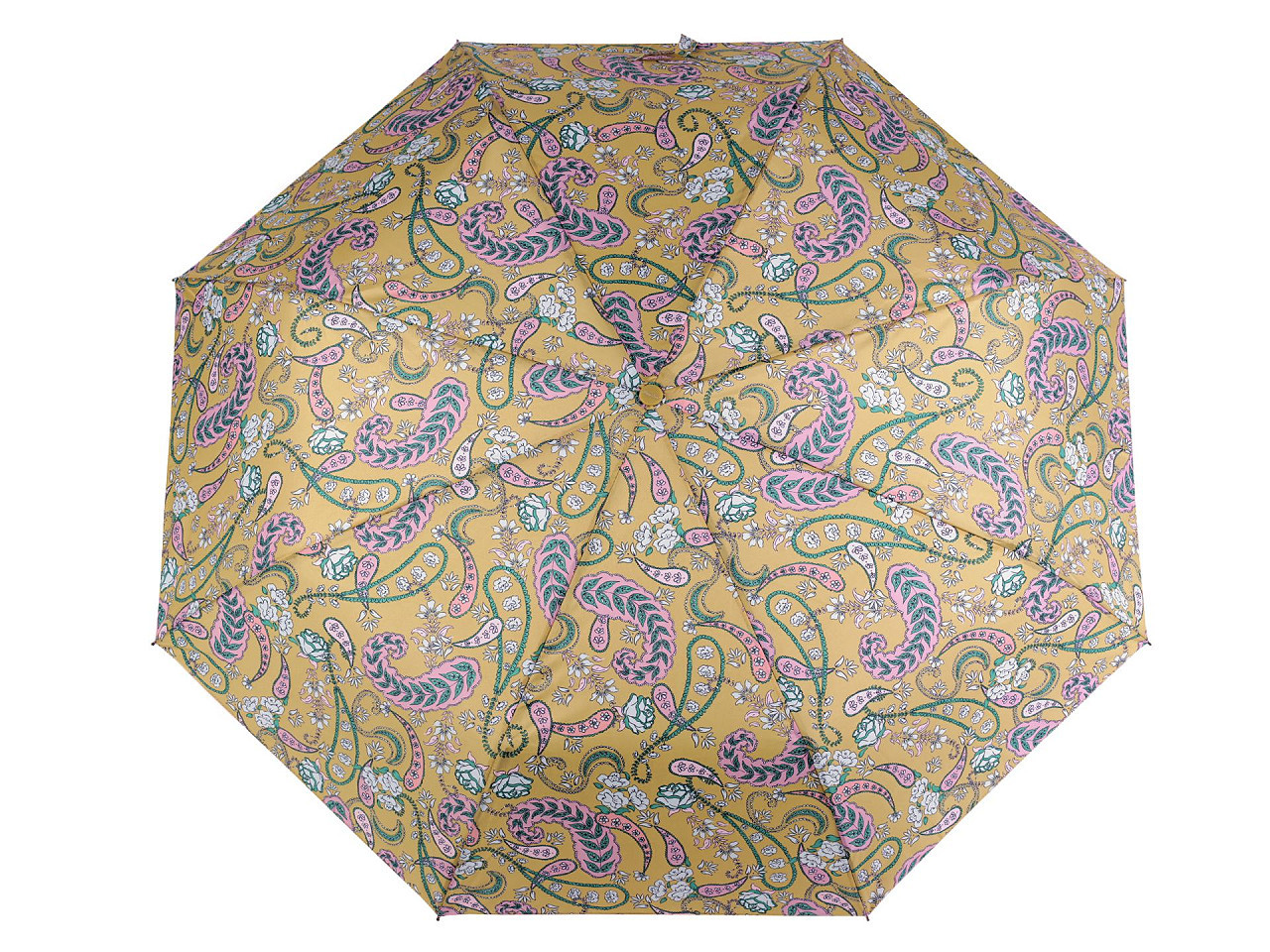 Dámský skládací vystřelovací deštník, barva 1 krémová