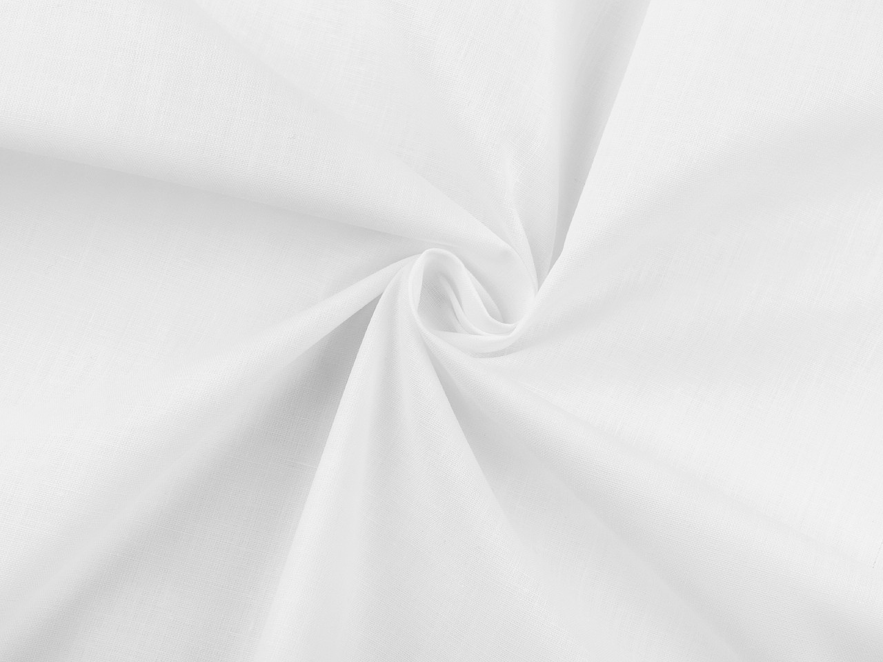 Bavlněná látka / plátno s příměsí polyesteru, barva bílá