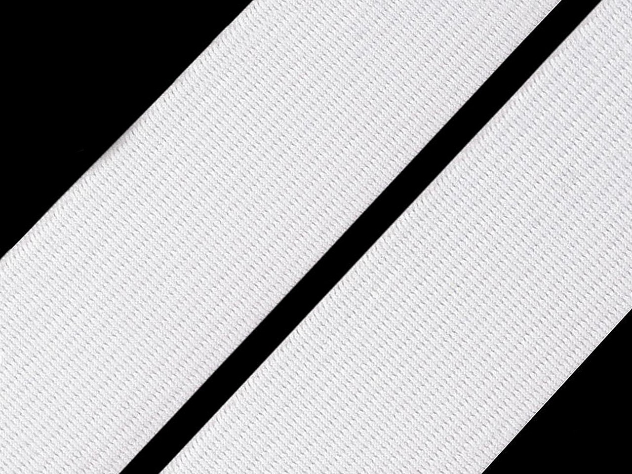 Fotografie Pruženka hladká šíře 30 mm, barva 1 bílá
