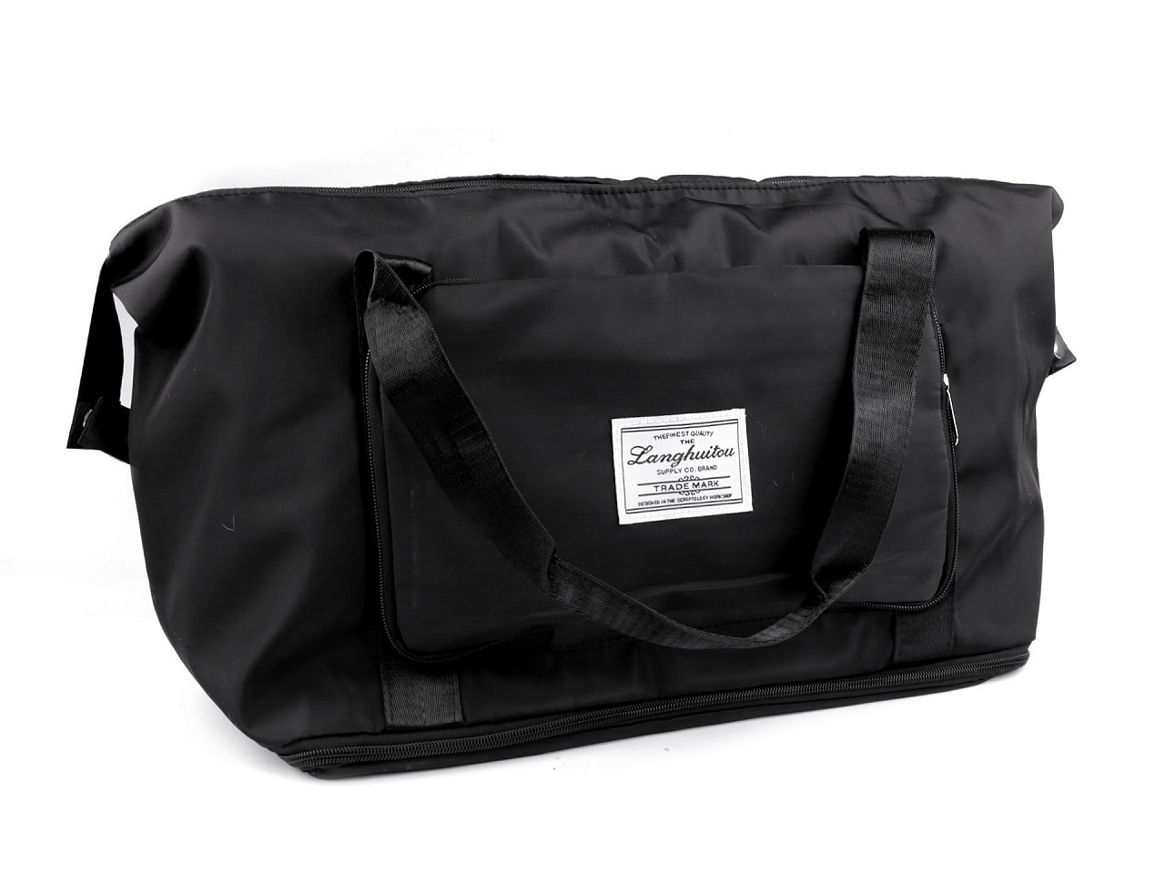 Skládací cestovní taška velkokapacitní 55x30-42 cm, barva 1 černá