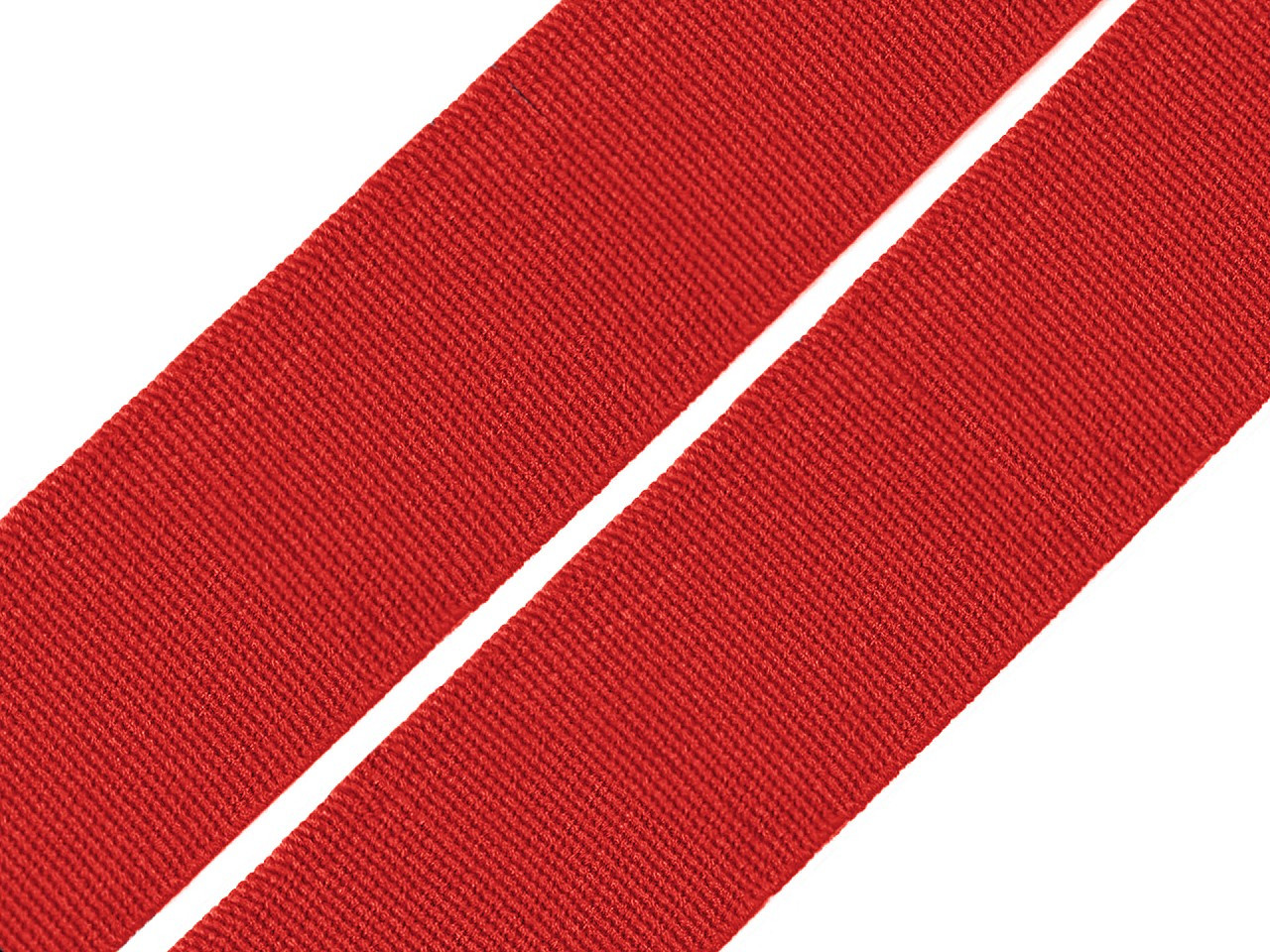 Pruženka hladká šíře 20 mm tkaná barevná, barva 7502 červená