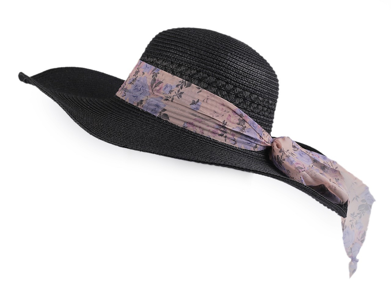Dámský letní klobouk / slamák, barva 17 černá