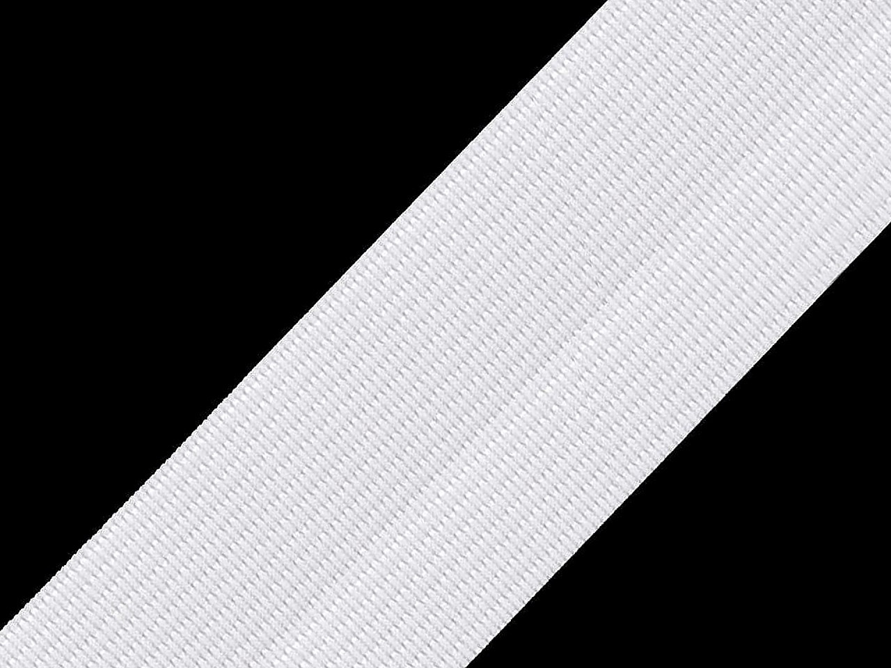 Fotografie Pruženka hladká šíře 40 mm tkaná, barva 1 bílá