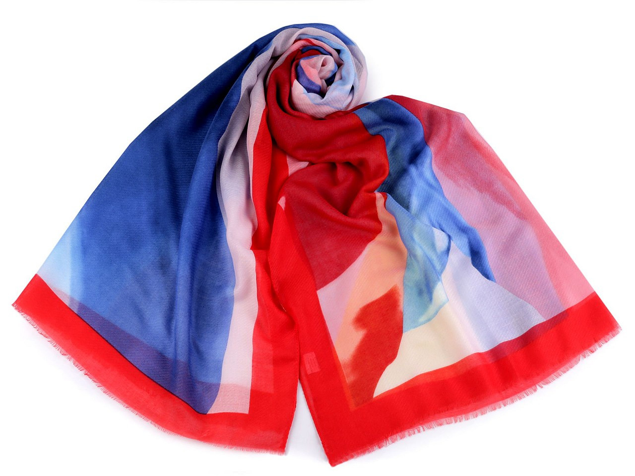 Letní šátek / šála 80x180 cm, barva 14 červená