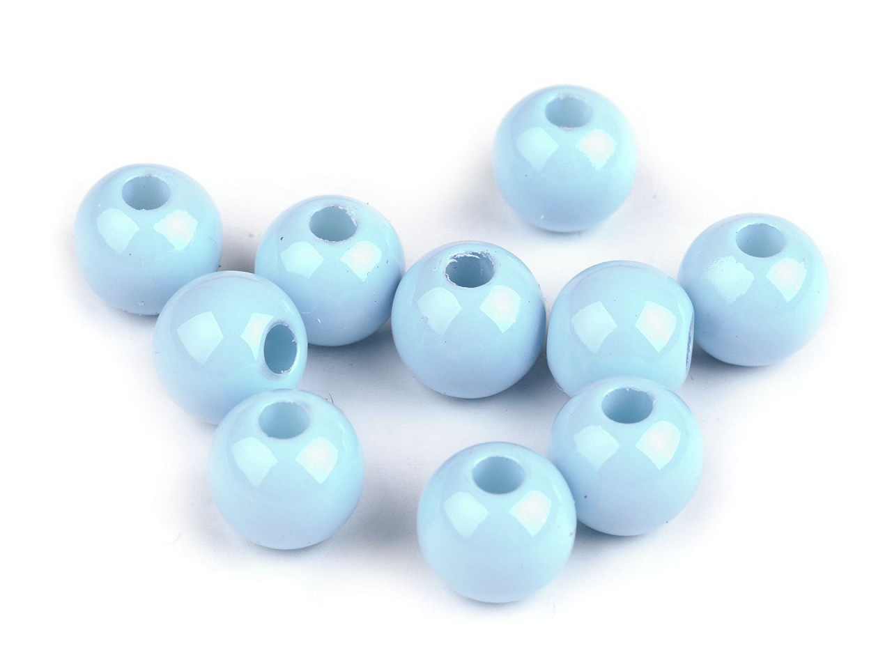 Plastové korálky Ø16 mm, barva 5 (3) modrá světlá