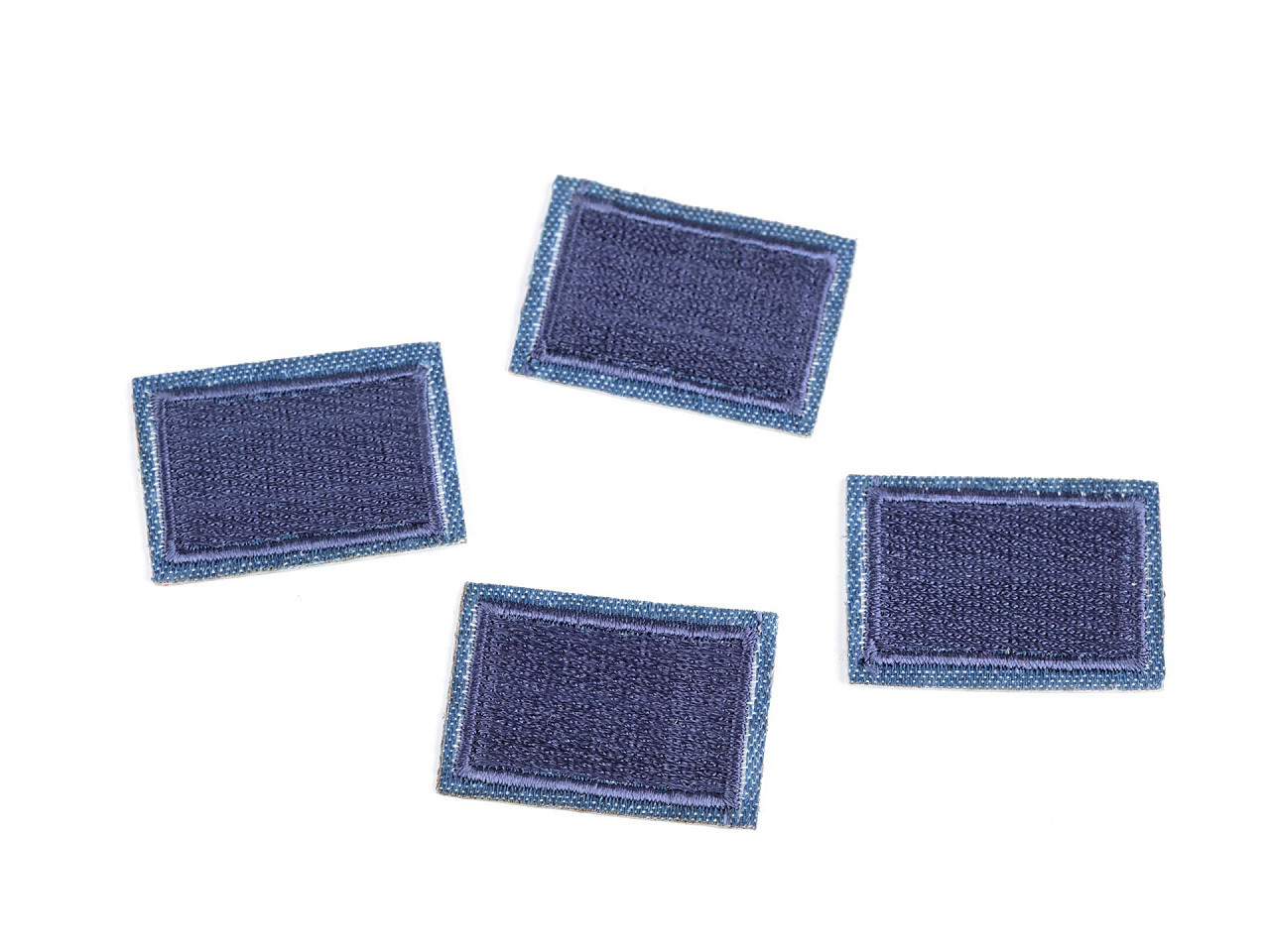 Nažehlovací záplaty pro opravy dírek i zdobení 23x33 mm, barva 6 modrá jeans