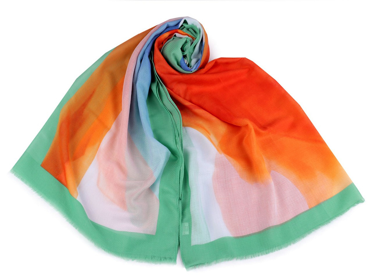 Letní šátek / šála 80x180 cm, barva 15 zelená pastelová