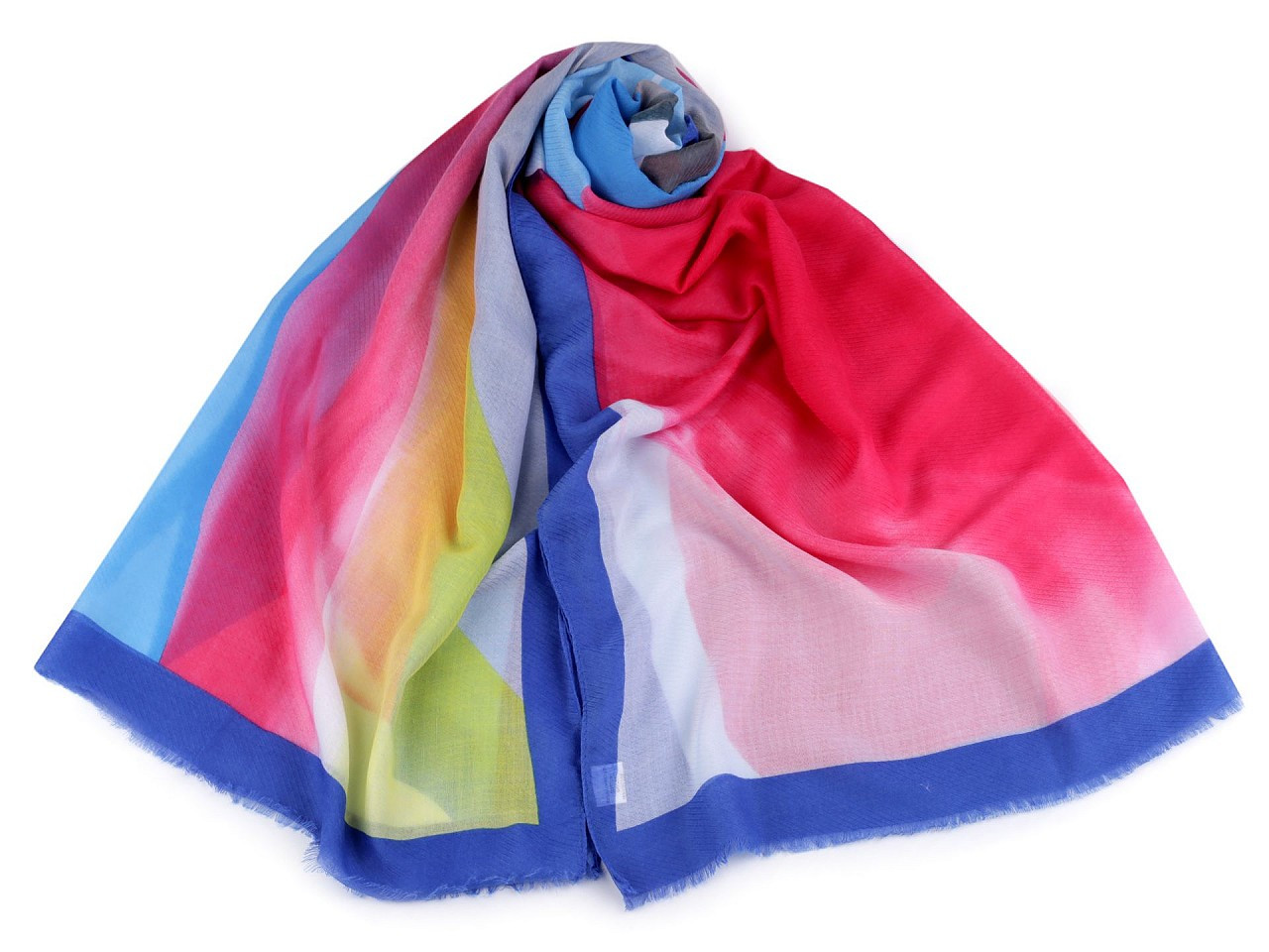 Letní šátek / šála 80x180 cm, barva 16 modrá
