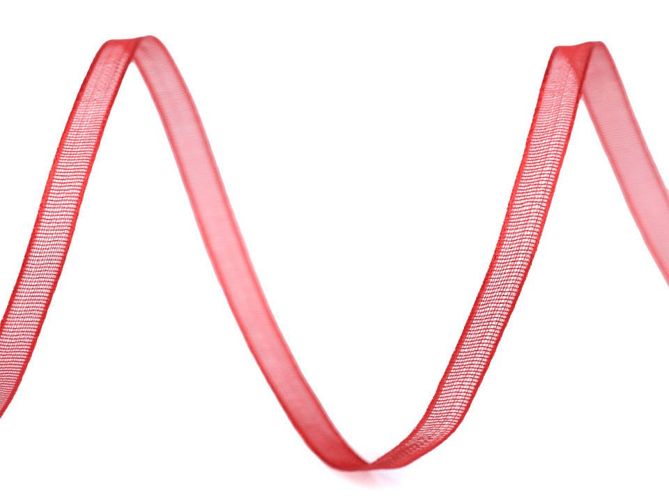 Monofilová stuha šíře 3 mm, barva 3 červená
