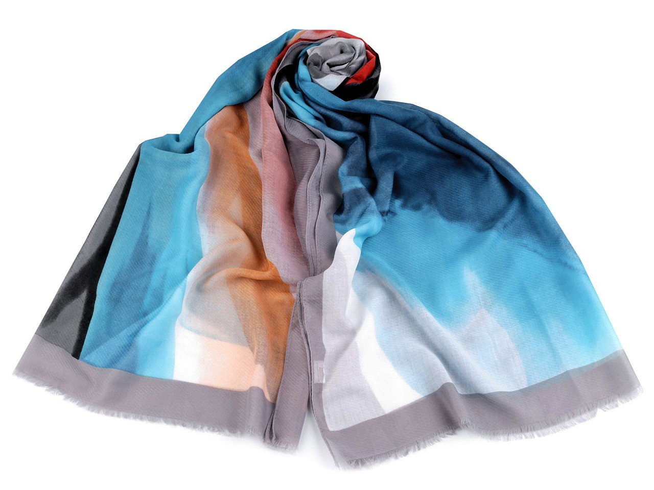 Letní šátek / šála 80x180 cm, barva 17 šedá