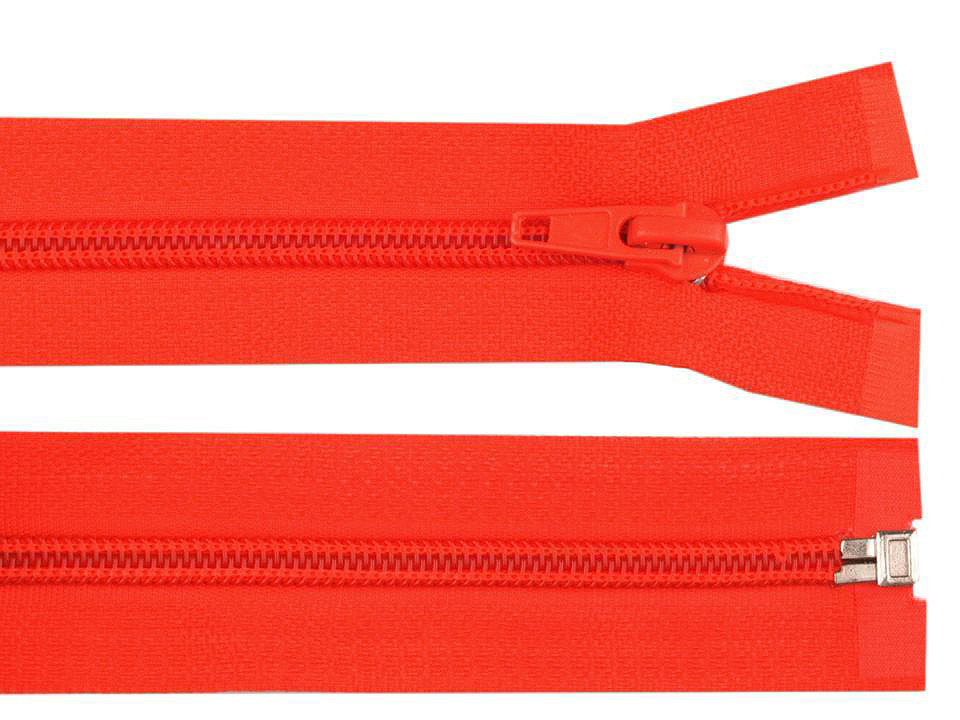 Fotografie Spirálový zip šíře 5 mm délka 75 cm bundový POL, barva 336 oranžová neon neon