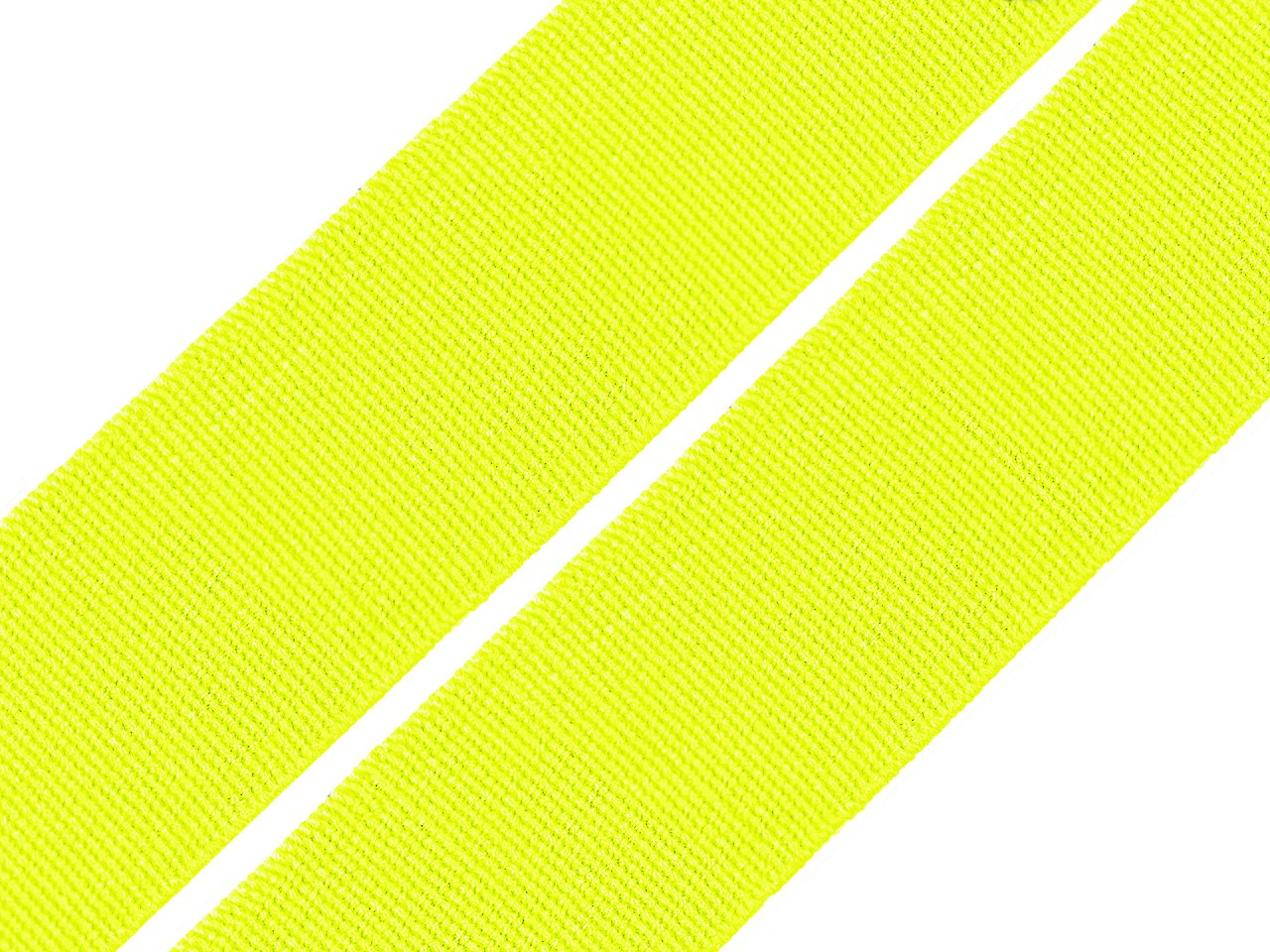 Pruženka hladká šíře 20 mm tkaná barevná, barva 4206 žlutozelená ost. neon