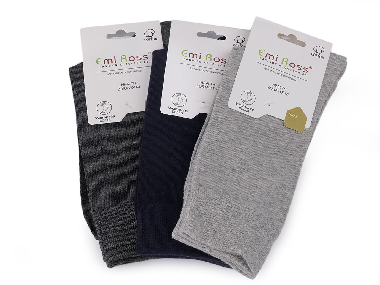 Dámské bavlněné ponožky Emi Ross, barva 24 (vel. 35-38) mix