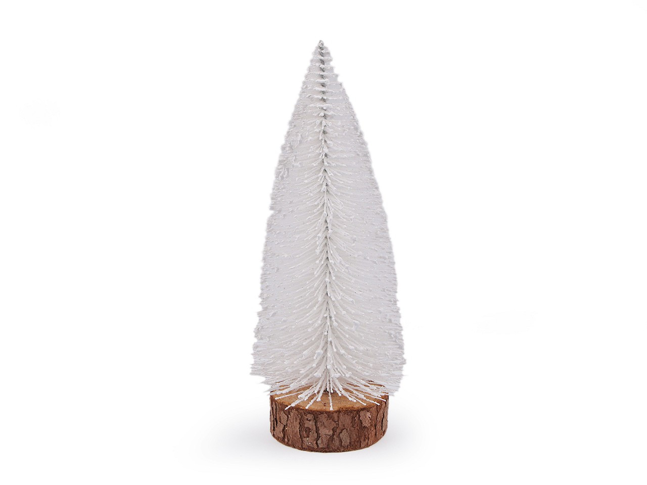 Dekorace vánoční stromeček, barva 1 bílá glitry