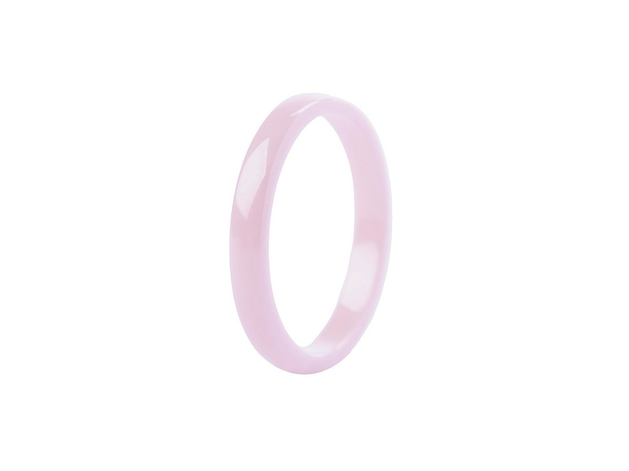 Keramický prsten dámský i dívčí, barva 13 ( 9) růžová nejsv.