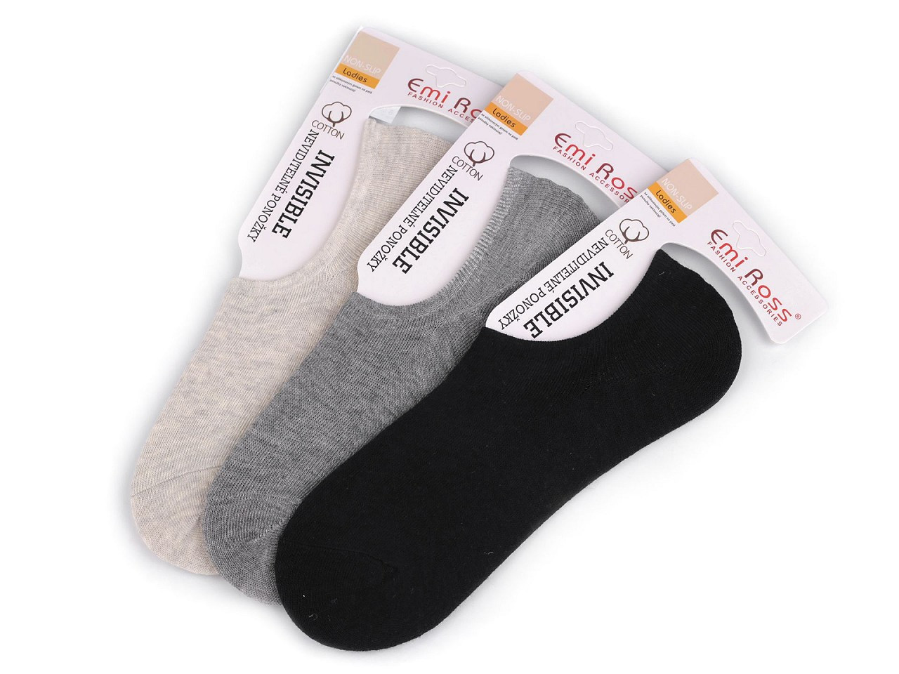 Dámské bavlněné ponožky do tenisek Emi Ross, barva 6 (vel. 35-38) mix