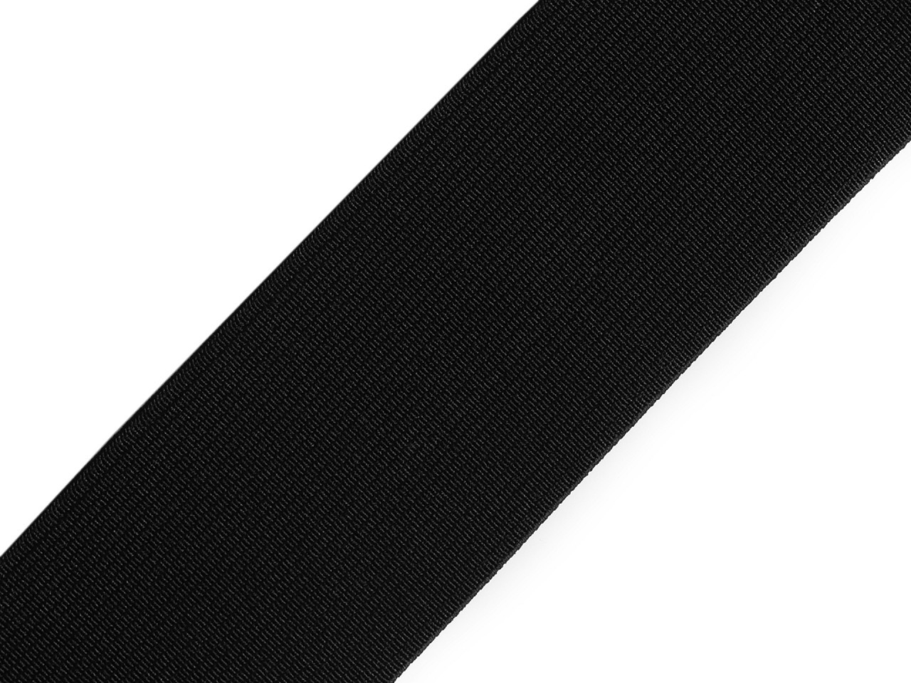 Pruženka hladká šíře 50 mm tkaná barevná, barva 7001 černá