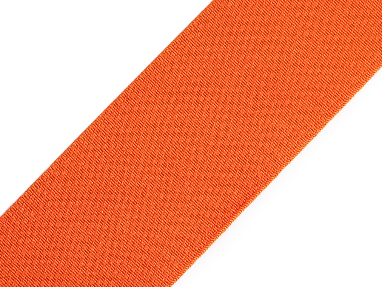 Pruženka hladká šíře 50 mm tkaná barevná, barva 4302 oranžová dýňová