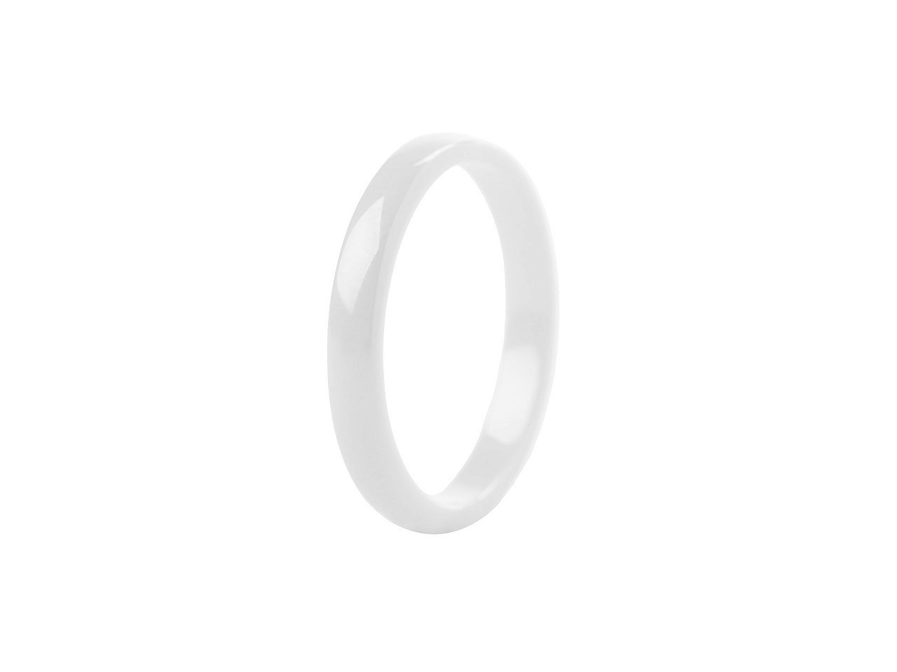 Keramický prsten dámský i dívčí, barva 3 (6) bílá