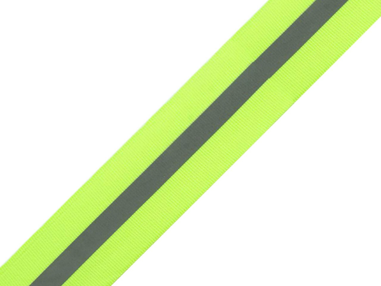 Reflexní páska šíře 30 mm na tkanině, barva 1 žlutozelená ost. neon