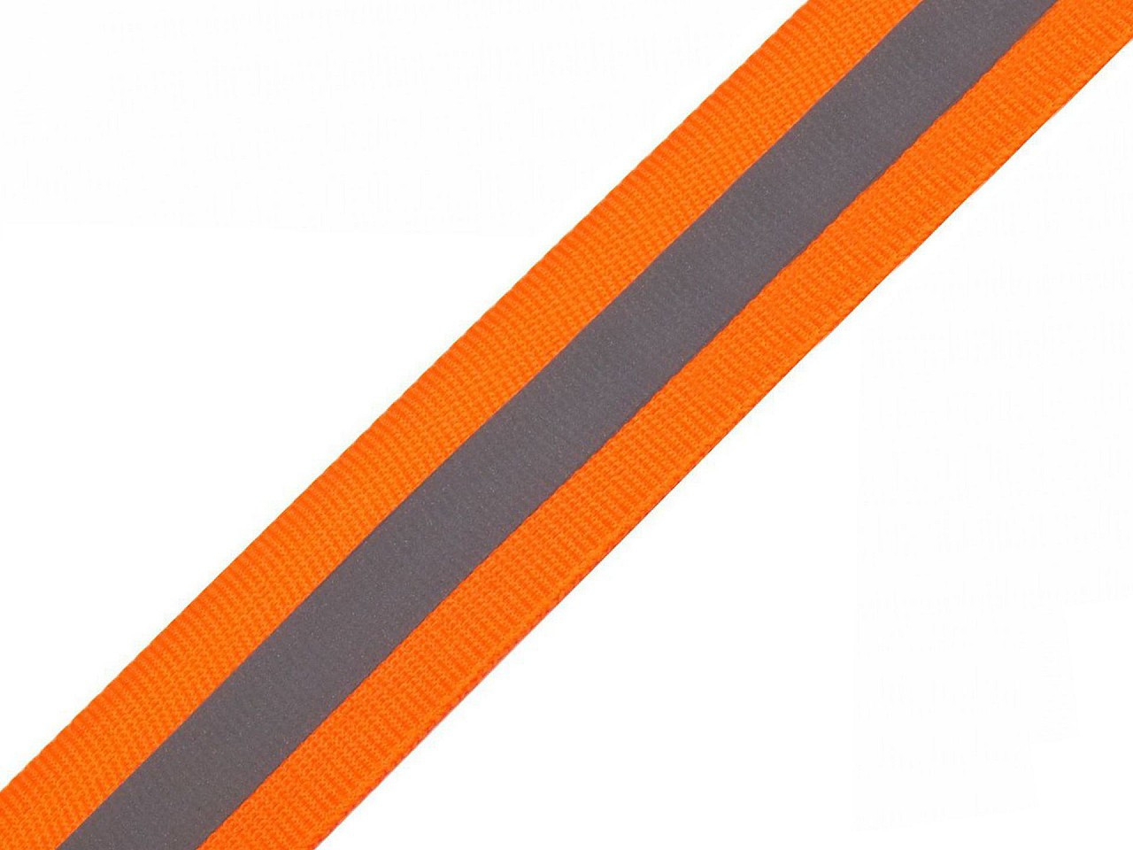 Reflexní páska šíře 25 mm na tkanině, barva 2 oranžová neon