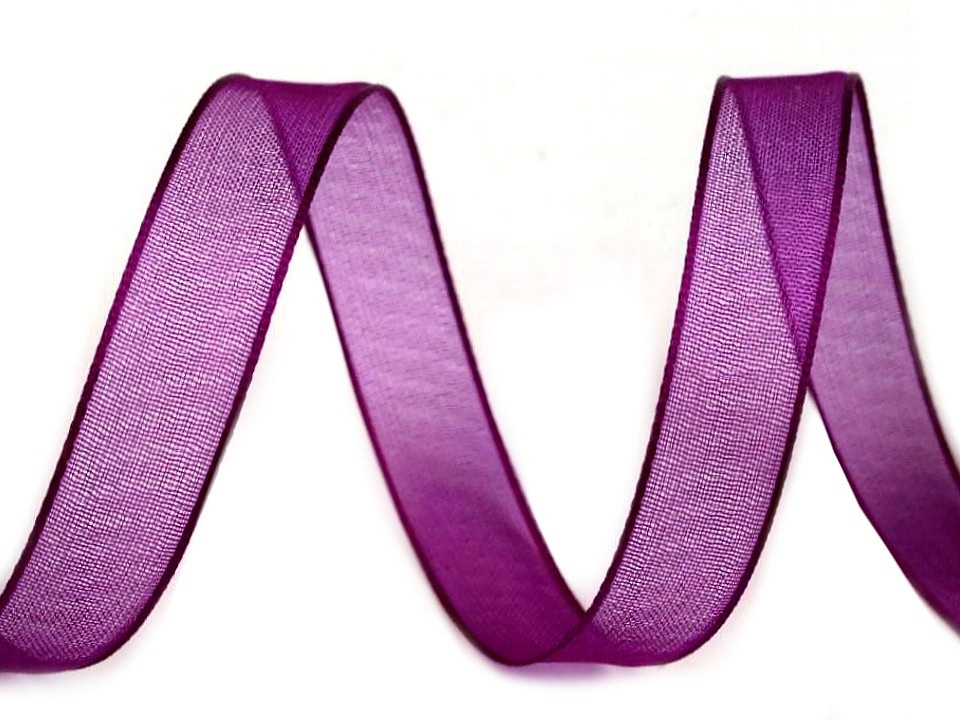Monofilová stuha šíře 20 mm, barva 182 fialová gerbera
