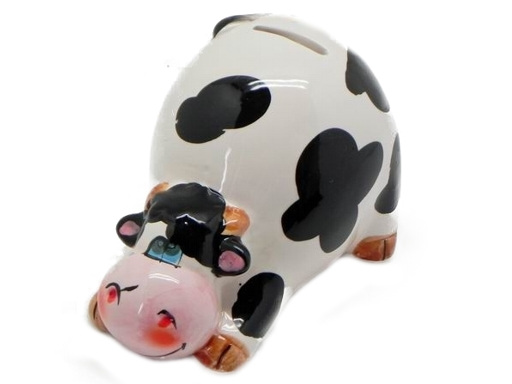 Kráva pokladnička keramika, barva viz.obrázek